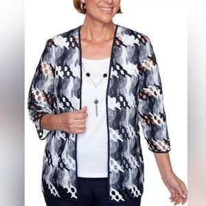 Alfred Dunner 3/4 Sleeve Top Size L